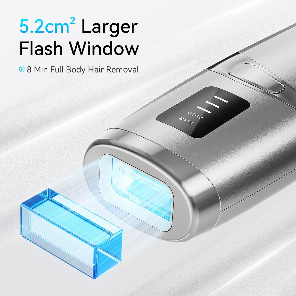 LIJAI IPL Laser Hair Removal Device for Women & Men – 999,999 Flashes Painless At-Home Hair Removal for Armpits Legs Arms Bikini Line, Silver Avelisse