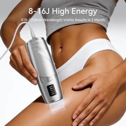 LIJAI IPL Laser Hair Removal Device for Women & Men – 999,999 Flashes Painless At-Home Hair Removal for Armpits Legs Arms Bikini Line, Silver Avelisse