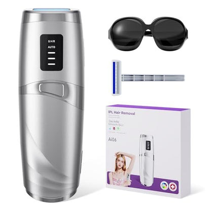 LIJAI IPL Laser Hair Removal Device for Women & Men – 999,999 Flashes Painless At-Home Hair Removal for Armpits Legs Arms Bikini Line, Silver Avelisse