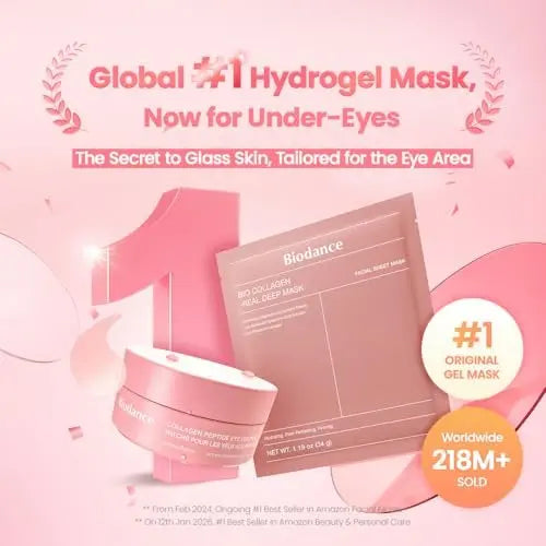 BIODANCE Collagen Peptide Eye Patches | Anti-Wrinkle & Smile Line Patches for Face | Under Eye Mask for Fine Lines & Eye Bags | Korean Skincare Travel Essentials & Self Care Gifts for Women (60 Count) Avelisse
