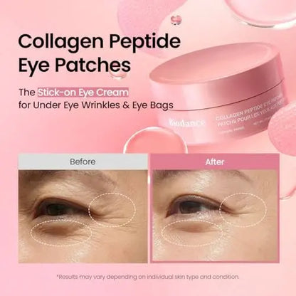 BIODANCE Collagen Peptide Eye Patches | Anti-Wrinkle & Smile Line Patches for Face | Under Eye Mask for Fine Lines & Eye Bags | Korean Skincare Travel Essentials & Self Care Gifts for Women (60 Count) Avelisse