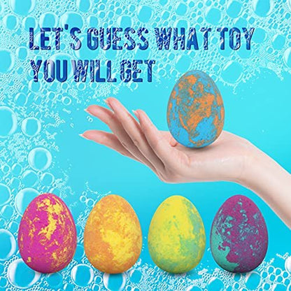 Easter Bath Bombs for Kids with Toys Inside - 12 Pack Glow-in-The-Dark Surprise Fizz Balls, Gentle & Safe, Perfect Basket Stuffers for Girls & Boys Avelisse