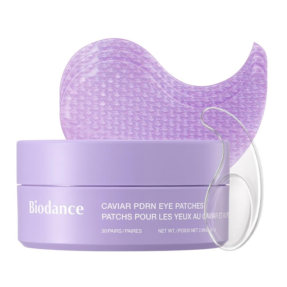 BIODANCE Caviar PDRN Eye Patches – 60 Count Nourishing Under Eye Patches for Dark Circles, Depuffing Eye Mask for Puffy & Tired Eyes, Korean Skin Care Travel Essentials & Self Care Gifts for Women Avelisse