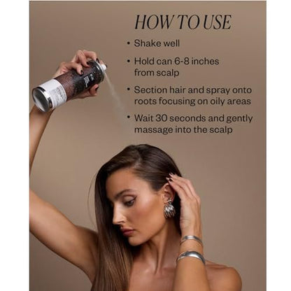 IGK First Class After Dark Charcoal Detox Dry Shampoo for Dark & Brunette Hair - Brown Tint, No White Residue, Oil Absorbing & Odor Eliminating - 6.5 oz Avelisse