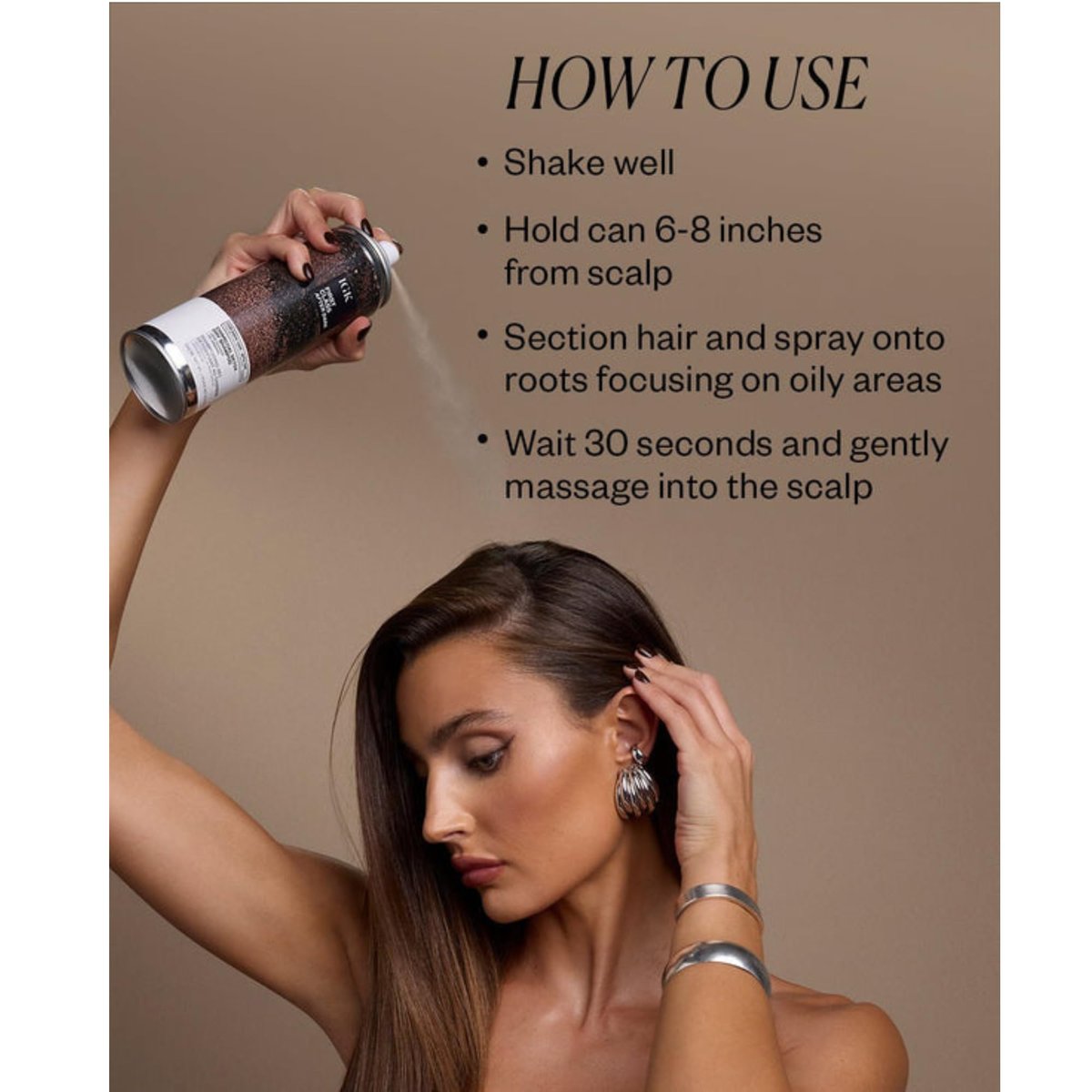 IGK First Class After Dark Charcoal Detox Dry Shampoo for Dark & Brunette Hair - Brown Tint, No White Residue, Oil Absorbing & Odor Eliminating - 6.5 oz Avelisse