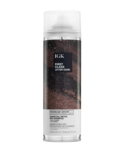 IGK First Class After Dark Charcoal Detox Dry Shampoo for Dark & Brunette Hair - Brown Tint, No White Residue, Oil Absorbing & Odor Eliminating - 6.5 oz Avelisse