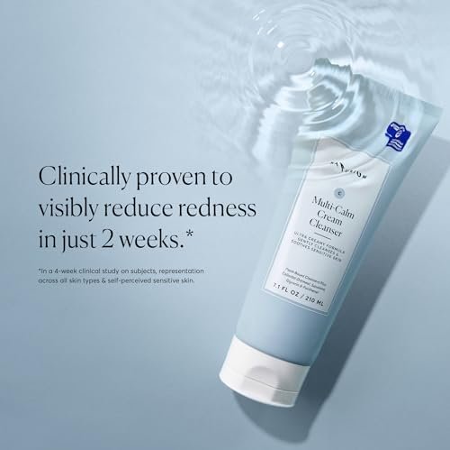 Naturium Multi-Calm Cream Cleanser – Hydrating Face Wash for Eczema-Prone Skin, 7.1 fl oz Avelisse