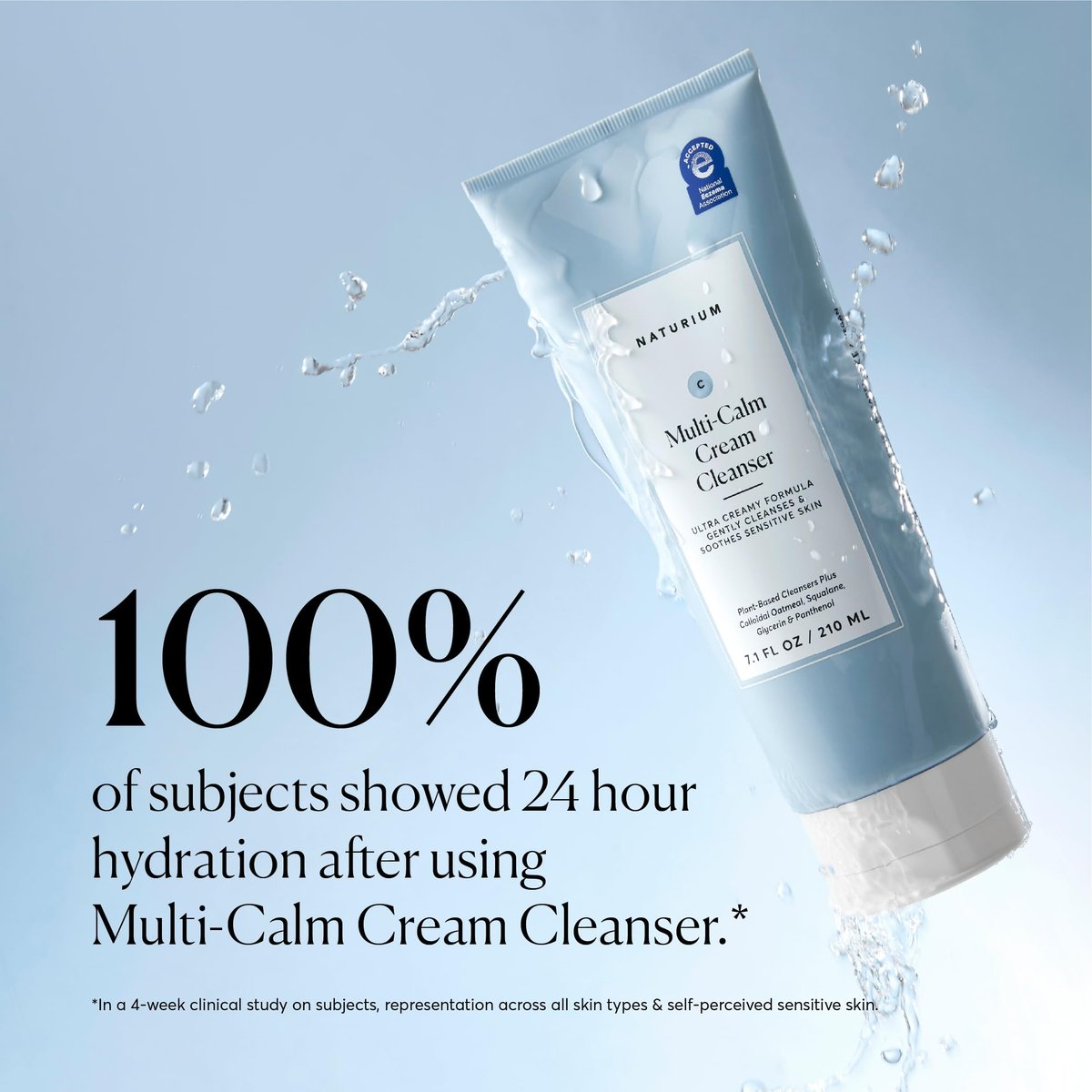 Naturium Multi-Calm Cream Cleanser – Hydrating Face Wash for Eczema-Prone Skin, 7.1 fl oz Avelisse