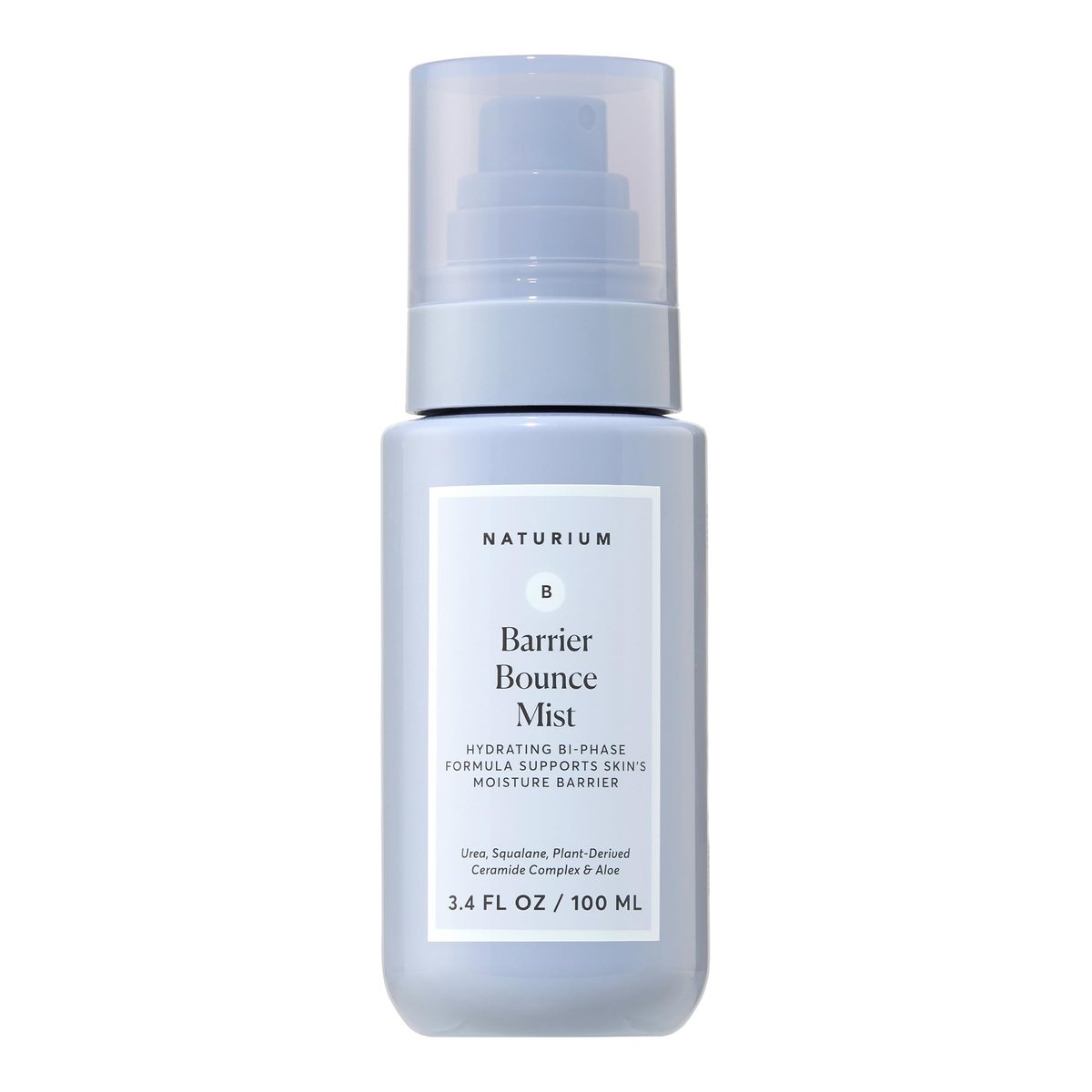 Naturium Barrier Bounce Mist - Hydrating Face Mist with Urea, Squalane, Plant-Derived Ceramide & Aloe, 3.4 fl oz - görsel 1
