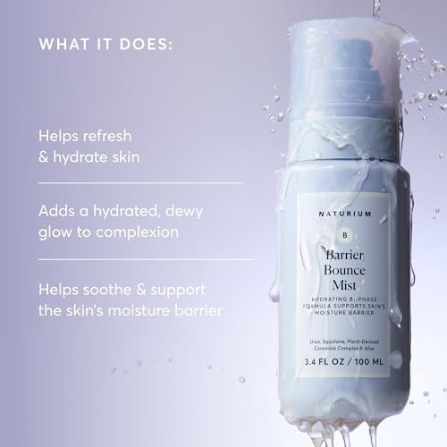 Naturium Barrier Bounce Mist - Hydrating Face Mist with Urea, Squalane, Plant-Derived Ceramide & Aloe, 3.4 fl oz - görsel 6