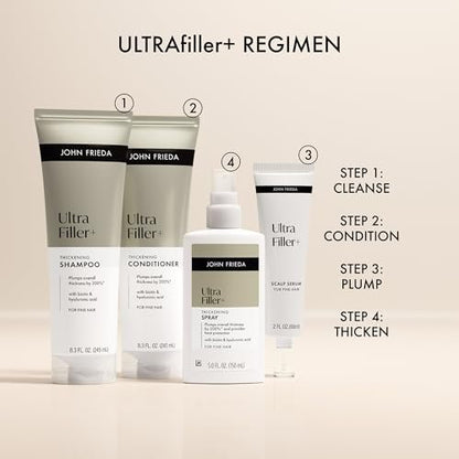 John Frieda ULTRAfiller+ Thickening Shampoo and Conditioner Set for Fine Hair, 8.3 Fl Oz Each (Pack of 2) Avelisse