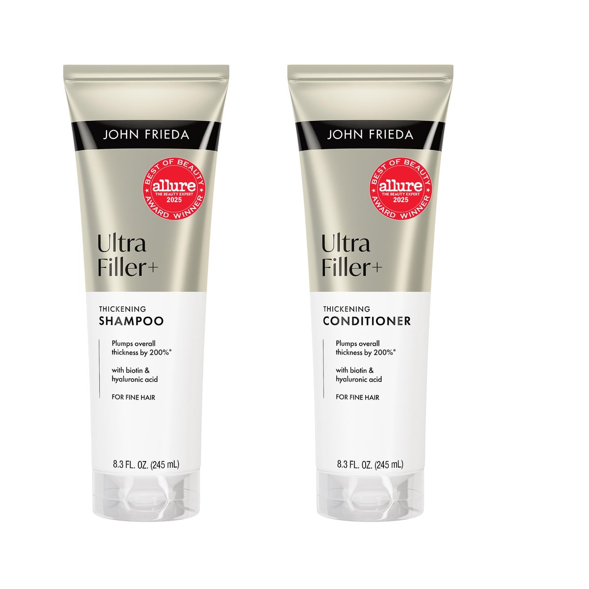 John Frieda ULTRAfiller+ Thickening Shampoo and Conditioner Set for Fine Hair, 8.3 Fl Oz Each (Pack of 2) Avelisse