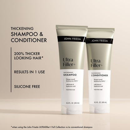 John Frieda ULTRAfiller+ Thickening Shampoo and Conditioner Set for Fine Hair, 8.3 Fl Oz Each (Pack of 2) Avelisse