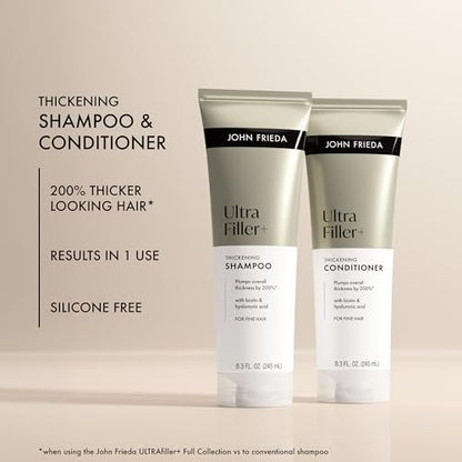 John Frieda ULTRAfiller+ Thickening Shampoo and Conditioner Set for Fine Hair, 8.3 Fl Oz Each (Pack of 2) Avelisse