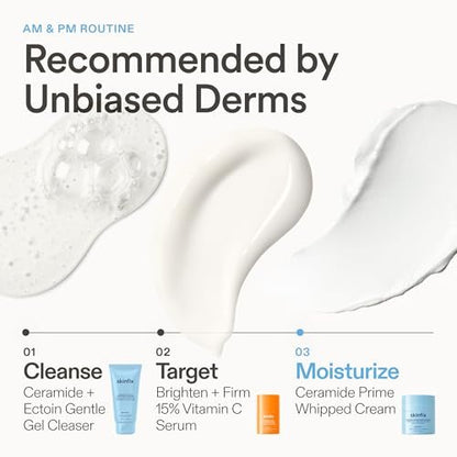 Skinfix Ceramide Prime Whipped Cream - Lightweight Face Moisturizer with Niacinamide & Peptides - 1.7 oz, Fragrance Free, Vegan & Cruelty Free Avelisse