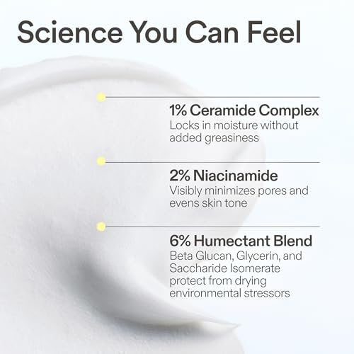 Skinfix Ceramide Prime Whipped Cream - Lightweight Face Moisturizer with Niacinamide & Peptides - 1.7 oz, Fragrance Free, Vegan & Cruelty Free Avelisse