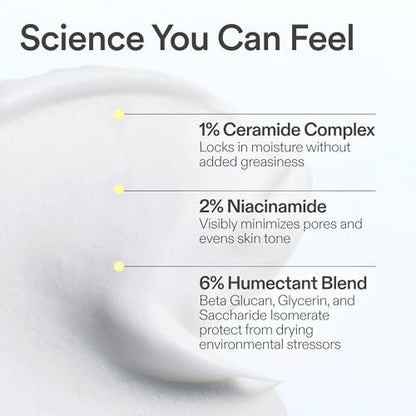 Skinfix Ceramide Prime Whipped Cream - Lightweight Face Moisturizer with Niacinamide & Peptides - 1.7 oz, Fragrance Free, Vegan & Cruelty Free Avelisse