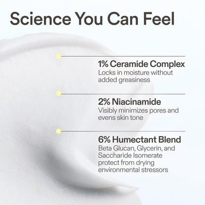 Skinfix Ceramide Prime Whipped Cream - Lightweight Face Moisturizer with Niacinamide & Peptides - 1.7 oz, Fragrance Free, Vegan & Cruelty Free Avelisse