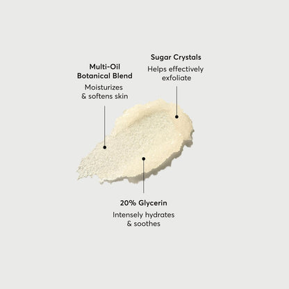 Naturium Glow Getter Body Scrub – Exfoliating Sugar Crystals with Linoleic-Rich Oils, Glycerin & Squalane, 8 oz