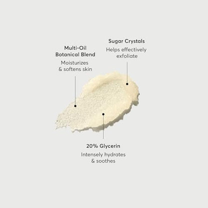Naturium Glow Getter Body Scrub – Exfoliating Sugar Crystals with Linoleic-Rich Oils, Glycerin & Squalane, 8 oz