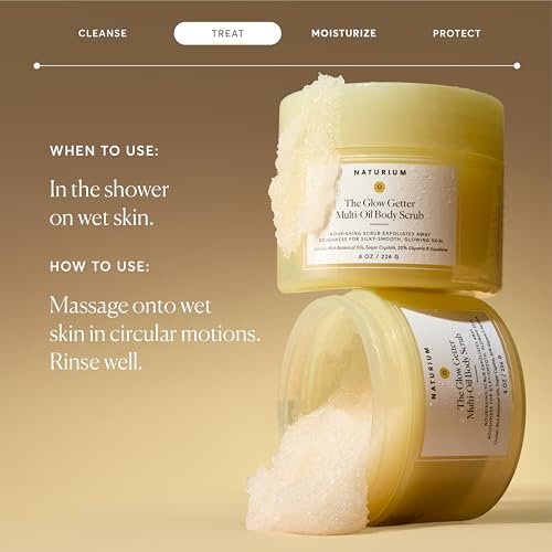 Naturium Glow Getter Body Scrub – Exfoliating Sugar Crystals with Linoleic-Rich Oils, Glycerin & Squalane, 8 oz - görsel 7