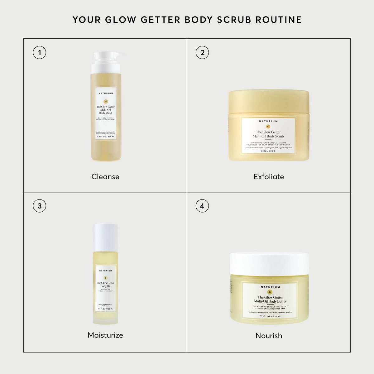 Naturium Glow Getter Body Scrub – Exfoliating Sugar Crystals with Linoleic-Rich Oils, Glycerin & Squalane, 8 oz - görsel 10