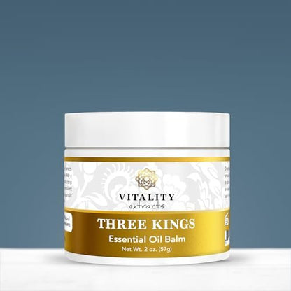 Vitality Extracts Three Kings Balm - 2oz | Frankincense, Myrrh & Sandalwood | Ultra-Hydrating Relief & Soft Skin Avelisse