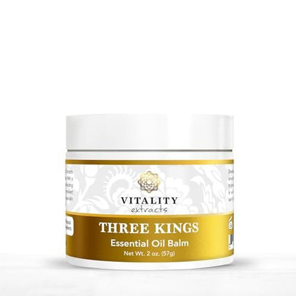 Vitality Extracts Three Kings Balm - 2oz | Frankincense, Myrrh & Sandalwood | Ultra-Hydrating Relief & Soft Skin Avelisse