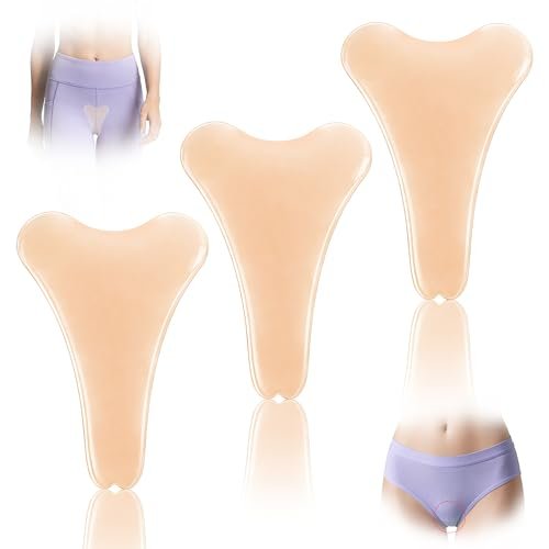 HoogRees Camel Front Area Coverage Pads for Women - 3 Pack Invisible Silicone Inserts Concealer for Leggings, Swimwear & Tight Clothing Avelisse