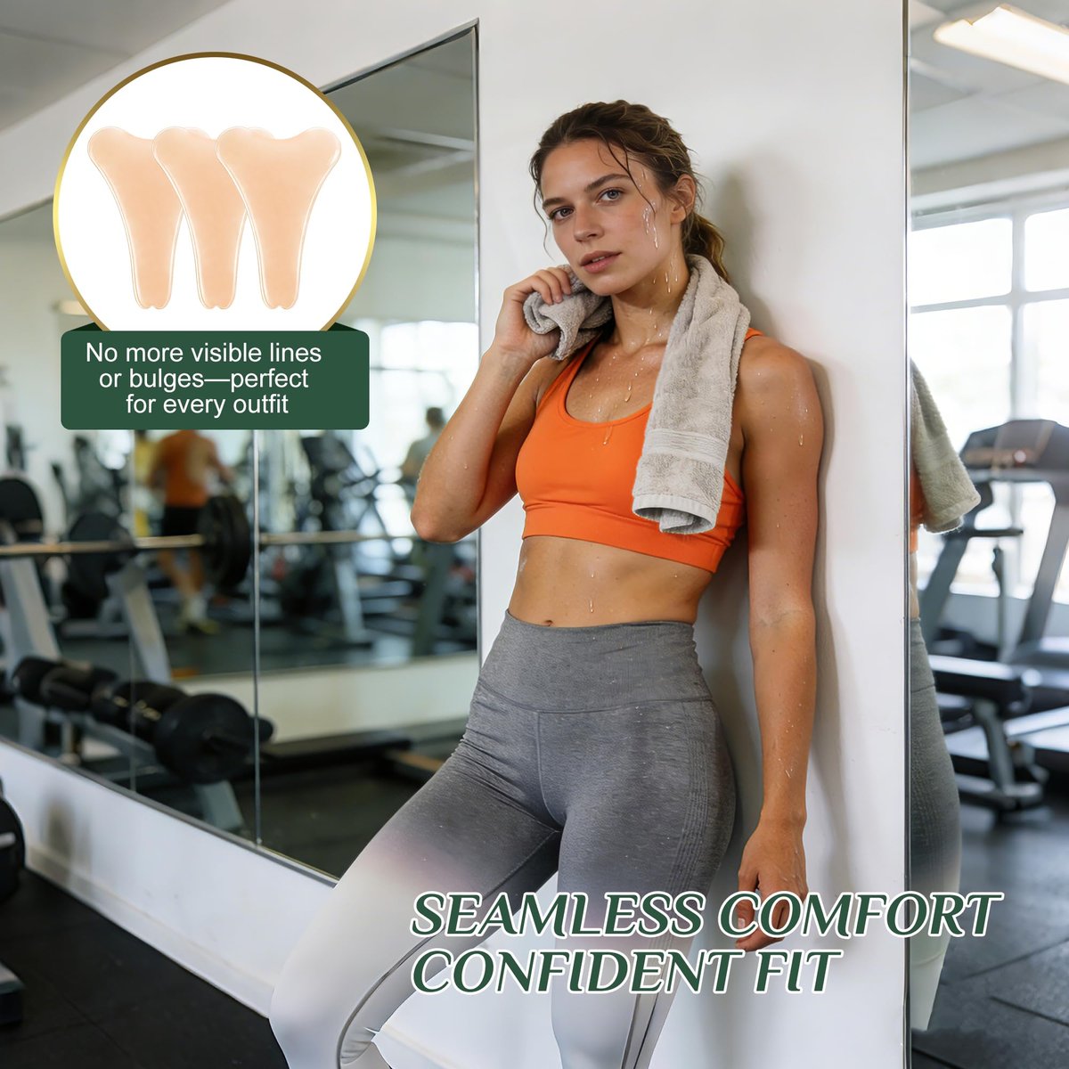 HoogRees Camel Front Area Coverage Pads for Women - 3 Pack Invisible Silicone Inserts Concealer for Leggings, Swimwear & Tight Clothing Avelisse