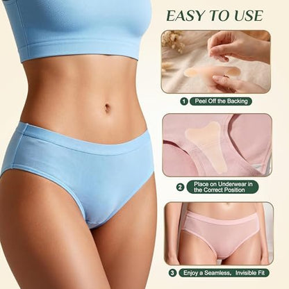 HoogRees Camel Front Area Coverage Pads for Women - 3 Pack Invisible Silicone Inserts Concealer for Leggings, Swimwear & Tight Clothing Avelisse