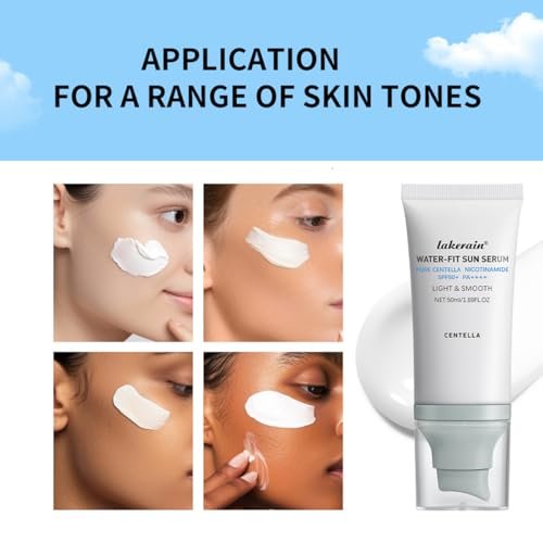 Madagascar Centella Sunscreen SPF 50 - Face Sunscreen Long-Lasting Protection, No White Cast for Dry Oily Skin, Moisturizing Non-Sticky Centella Water-Fit Sun Serum for All Skin (2 PCS Blue) Avelisse