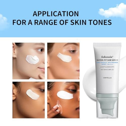 Madagascar Centella Sunscreen SPF 50 - Face Sunscreen Long-Lasting Protection, No White Cast for Dry Oily Skin, Moisturizing Non-Sticky Centella Water-Fit Sun Serum for All Skin (2 PCS Blue) Avelisse