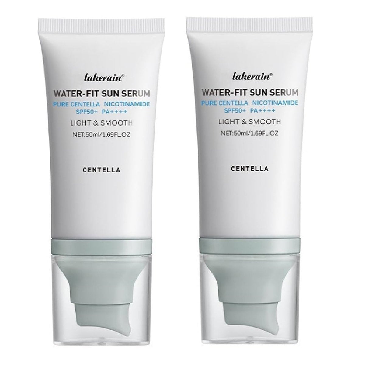Madagascar Centella Sunscreen SPF 50 - Face Sunscreen Long-Lasting Protection, No White Cast for Dry Oily Skin, Moisturizing Non-Sticky Centella Water-Fit Sun Serum for All Skin (2 PCS Blue) Avelisse
