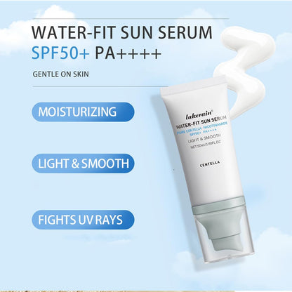 Madagascar Centella Sunscreen SPF 50 - Face Sunscreen Long-Lasting Protection, No White Cast for Dry Oily Skin, Moisturizing Non-Sticky Centella Water-Fit Sun Serum for All Skin (2 PCS Blue) Avelisse