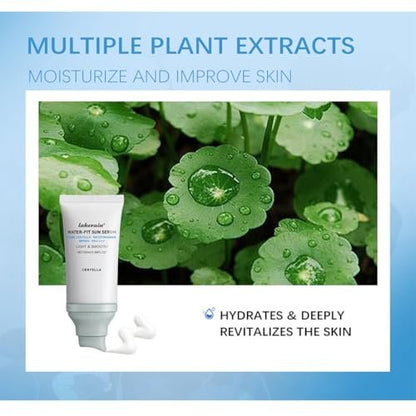 Madagascar Centella Sunscreen SPF 50 - Face Sunscreen Long-Lasting Protection, No White Cast for Dry Oily Skin, Moisturizing Non-Sticky Centella Water-Fit Sun Serum for All Skin (2 PCS Blue) Avelisse