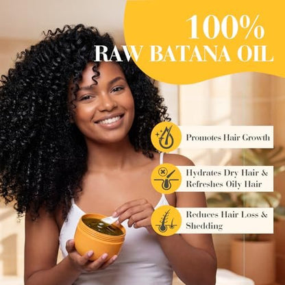 Batana Oil for Hair Growth – 100% Pure Organic Wild Growth Hair Oil from Honduras, Promotes Hair Thickness & Prevents Loss, Cold Pressed Scalp Mask for Women, 5.3 oz Avelisse