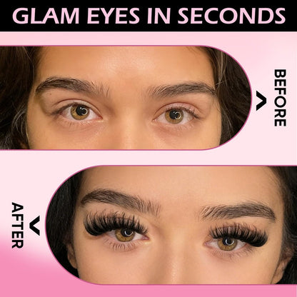 KINDSHINE Lash Clusters Kit Wispy 608pcs D Curl 80D & 100D, 12-20mm Natural Individual Eyelash Clusters, DIY Eyelash Extension for Beginners