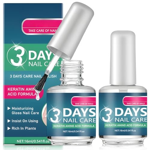 3 Days Nail Care - Strengthening and Hydration, Keratin Amino Acid Formula Nail Treatment Oil, for Dry, Weak & Fragile Nails (2-Pack) - görsel 2