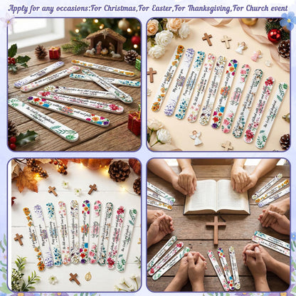 52-Piece Christian Bible Verse Nail Files Bulk Gift Bags for Women – Religious Emery Boards for Natural Nail Care, Holiday Exchange Goodie Bag Stuffers, Christmas Easter Birthday Party Favors Avelisse