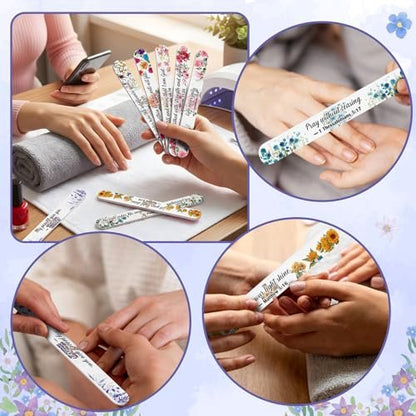 52-Piece Christian Bible Verse Nail Files Bulk Gift Bags for Women – Religious Emery Boards for Natural Nail Care, Holiday Exchange Goodie Bag Stuffers, Christmas Easter Birthday Party Favors Avelisse