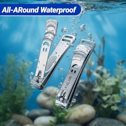 TICLIPP Ultra Sharp Precision Nail Clippers for Fingernails and Toenails – Metallic Metal