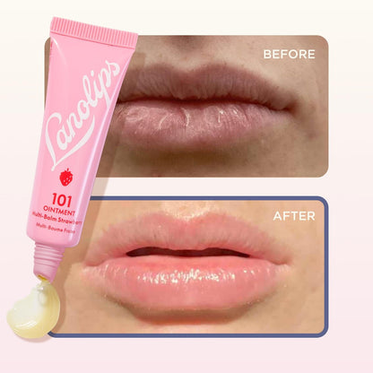 Lanolips 101 Delicious Berry Delicious Gift Set - Limited Edition Strawberry & Raspberry Shortcake Lip Balm Duo Avelisse