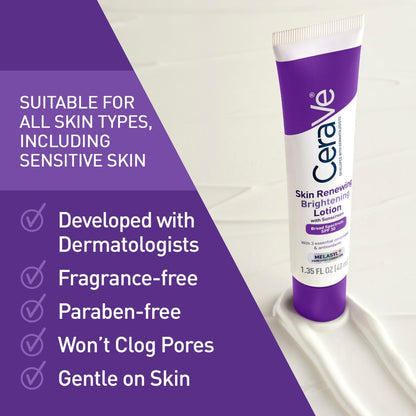 CeraVe Skin Renewing Brightening Lotion SPF 30 – Anti-Aging Facial Moisturizer with Ceramides, Niacinamide & Antioxidants, Fragrance-Free, 1.35 oz Avelisse