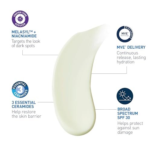 CeraVe Skin Renewing Brightening Lotion SPF 30 – Anti-Aging Facial Moisturizer with Ceramides, Niacinamide & Antioxidants, Fragrance-Free, 1.35 oz Avelisse