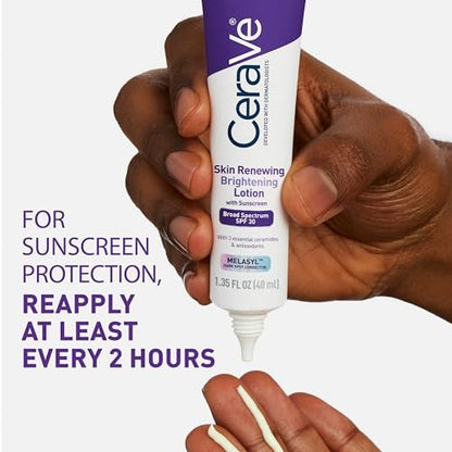 CeraVe Skin Renewing Brightening Lotion SPF 30 – Anti-Aging Facial Moisturizer with Ceramides, Niacinamide & Antioxidants, Fragrance-Free, 1.35 oz Avelisse