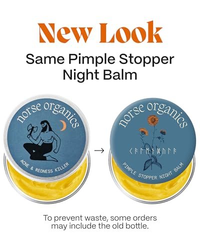 Norse Organics Pimple Stopper Night Balm – Acne Spot Treatment with Natural Bioactive Ingredients, Soothes Redness, Dermatologist Approved, 1 oz Avelisse