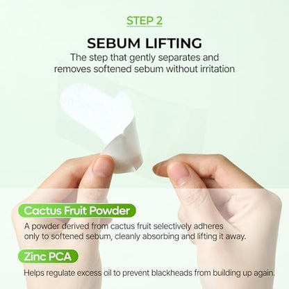 Dr.Melaxin CACTOX 3-Step Nose Mask Pack with AHA & PHA for Sebum Softening, Pore Tightening & Skin Repair - 3 Count
