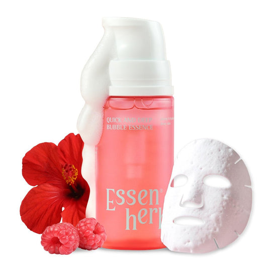 Essenherb Quick & Deep Bubble Serum Essence with Hibiscus Collagen, Micro Bubble Mask for Daily Hydration, Fast-Absorbing Serum for Dull Skin, 3.28 fl oz Avelisse