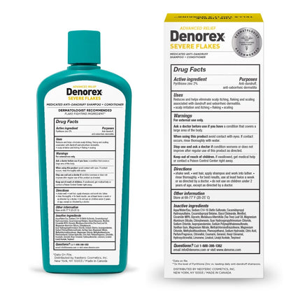 Denorex Advanced Relief Severe Flakes Anti-Dandruff 2-in-1 Shampoo & Conditioner – 2% Pyrithione Zinc for Severe Dandruff & Scalp Relief, 10 fl oz Avelisse